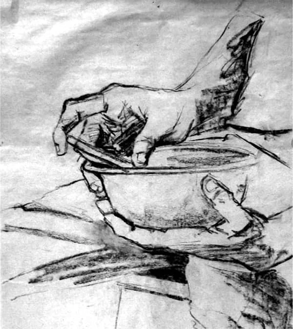 Figure life study drawing