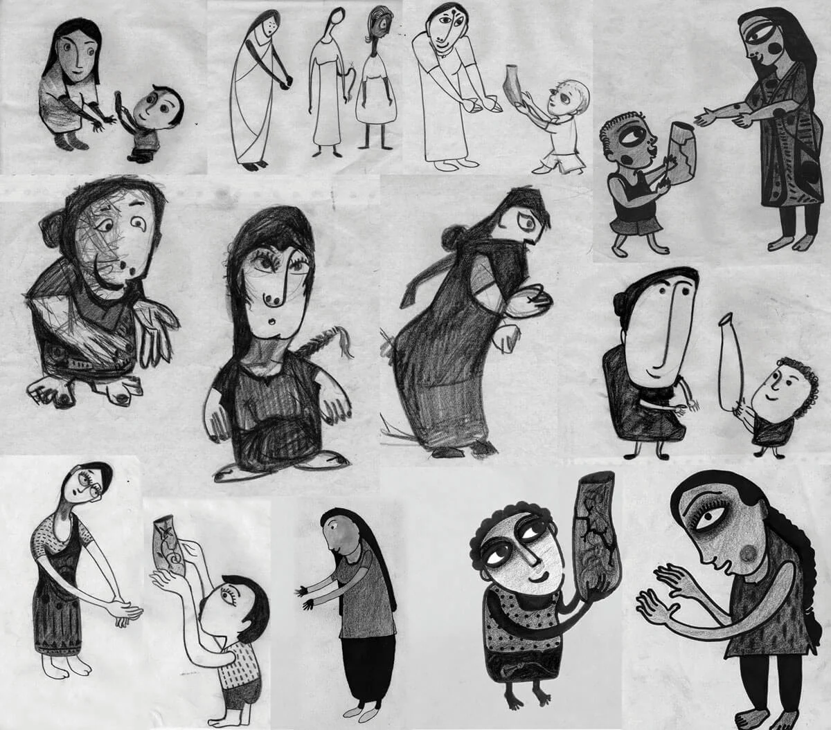 Character design development sheet